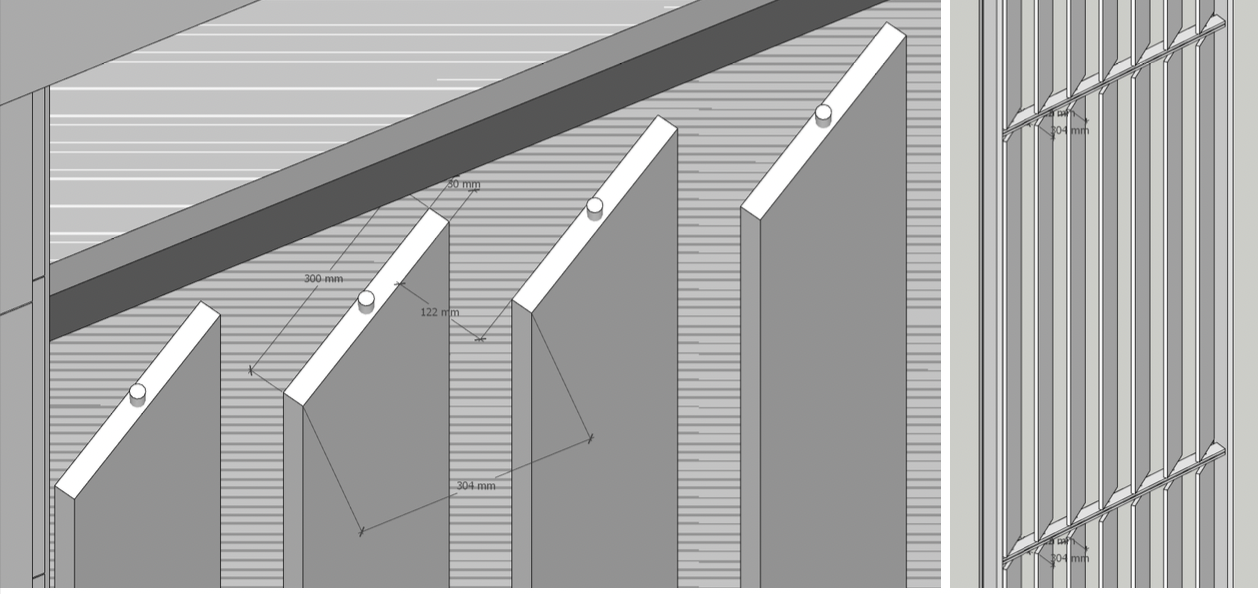 遮陽外牆覆層設計—第二個變體