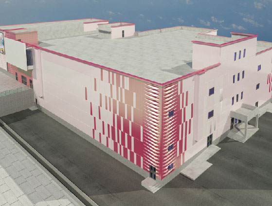 俄羅斯工廠改造的 3D 變色龍外牆設計